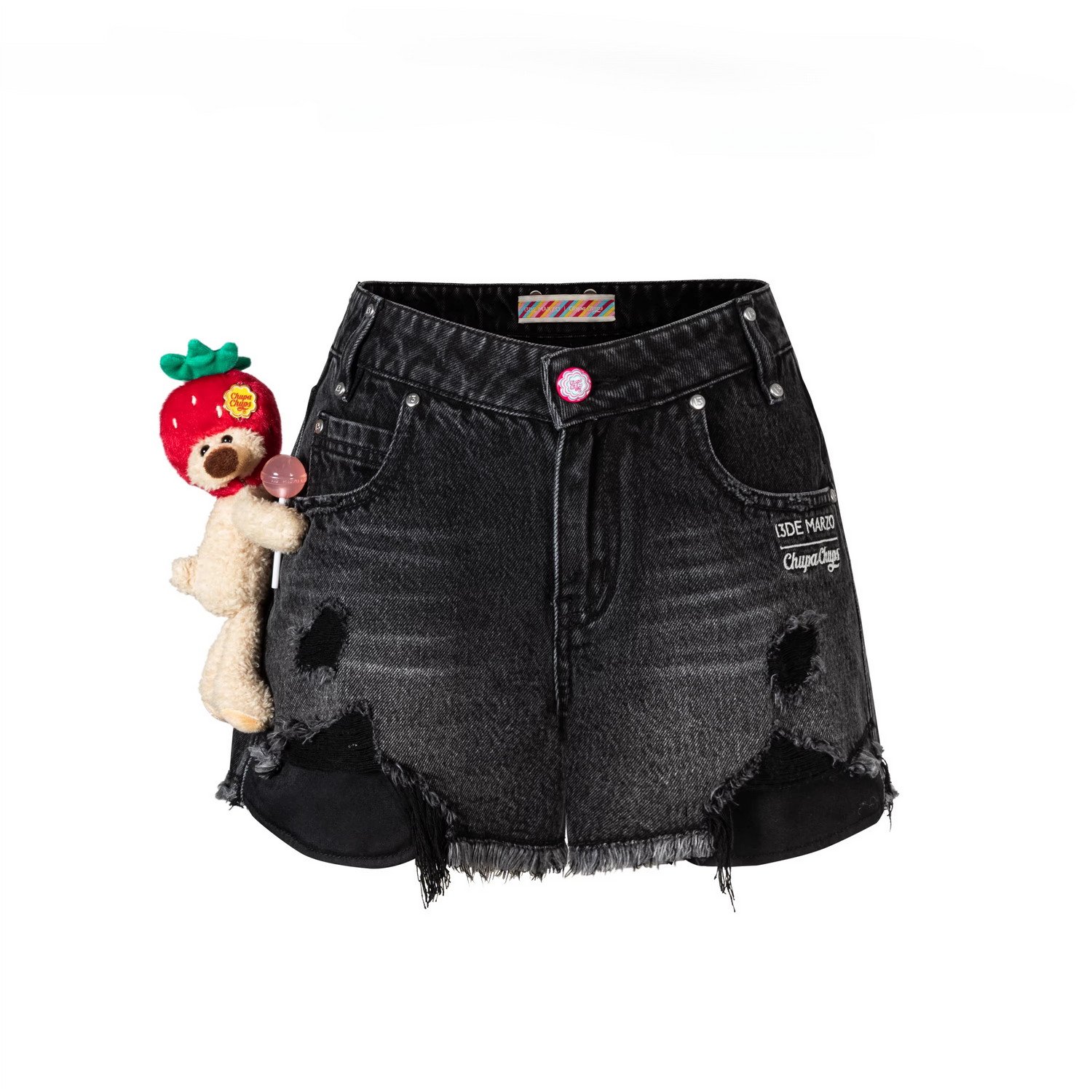 Distressed Denim Shorts