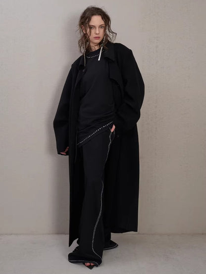 Double-Faced Wool Long Coat