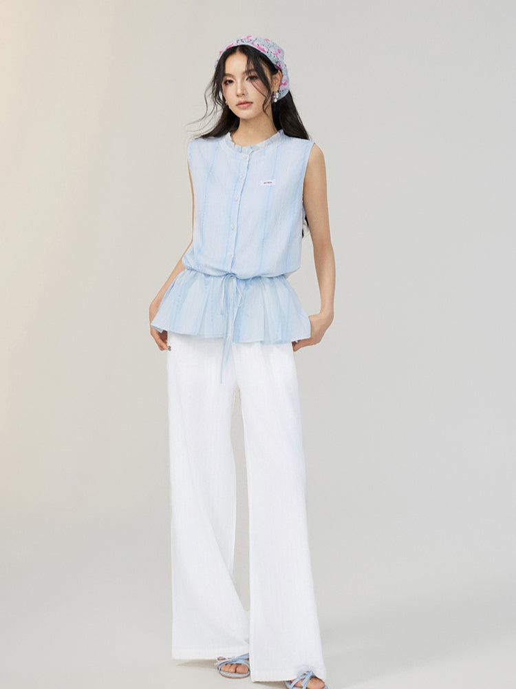 Cool and Drapey Ice Silk Wide-Leg Pants - CHINASQUAD
