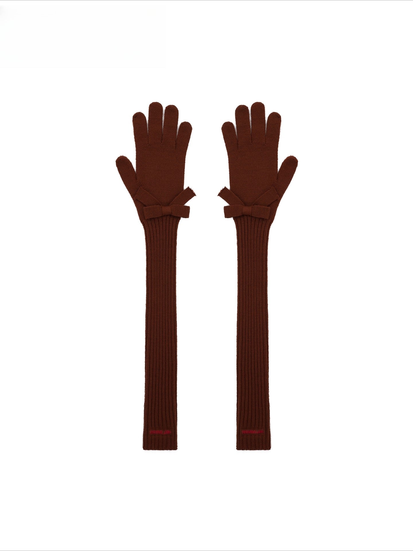 Textured Wool-Blend Knit Gloves