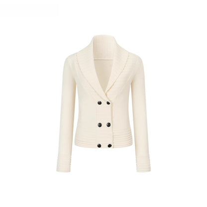 Minimalist Wool-Blend Knit Cardigan