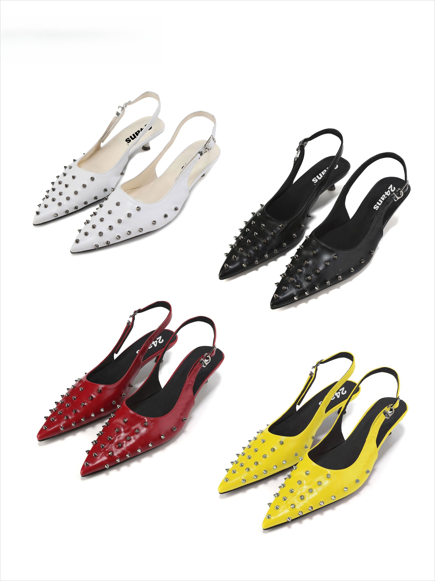 Punk Grunge Studded Pointed-Toe Flats