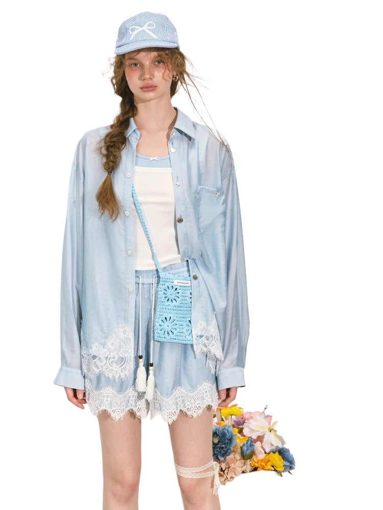 Cooling Lace - Patchwork Shirt &amp; Shorts Set - CHINASQUAD