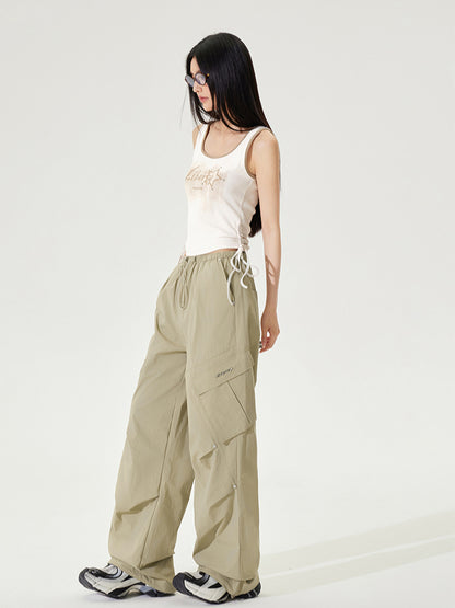 Pleated Low-rise Cargo Pants - CHINASQUAD