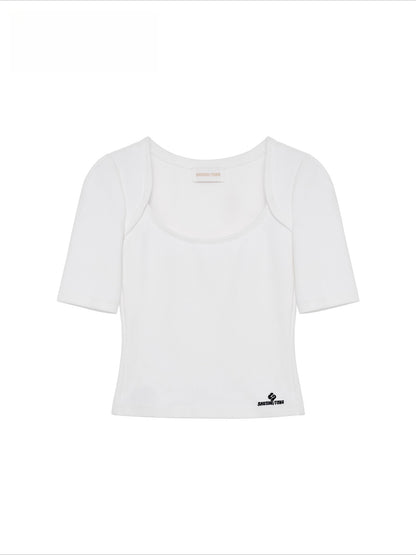 Raglan-Sleeve Cotton Crewneck T-Shirt