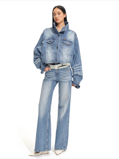 Proportion Straight-Leg Denim Pants