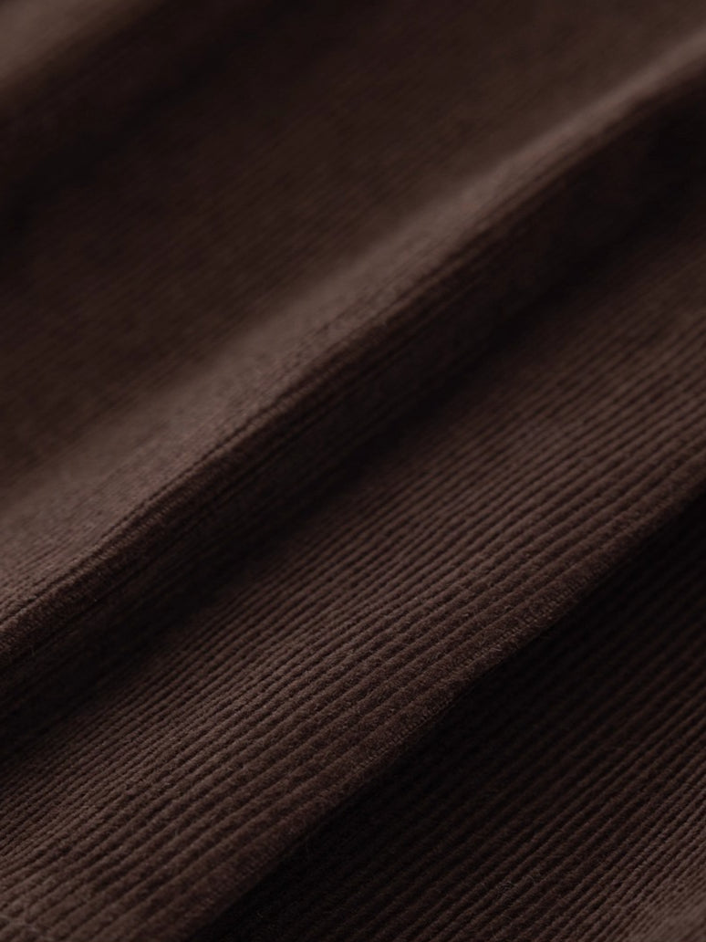 Charm Hazelnut Corduroy Pleated Skirt