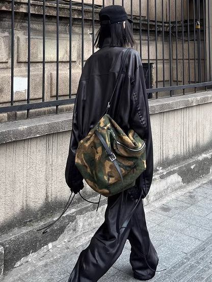 Leather-Texture Athletic Zip Jacket