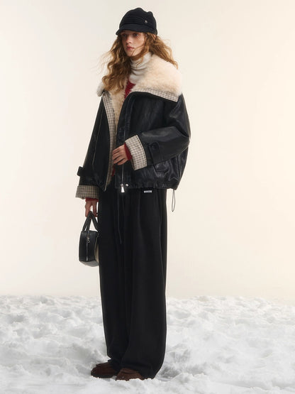 Vintage Fleece Curved-Leg Drawstring Pants