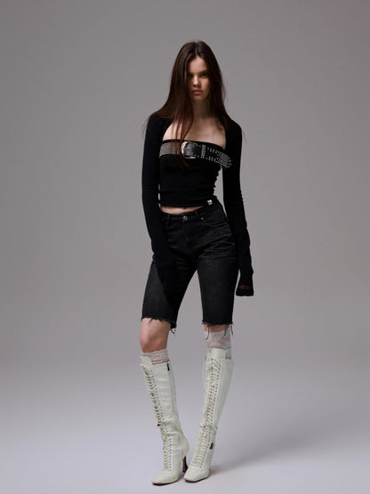 Knitted Slim Bolero Shrug &amp; Tube Top Set