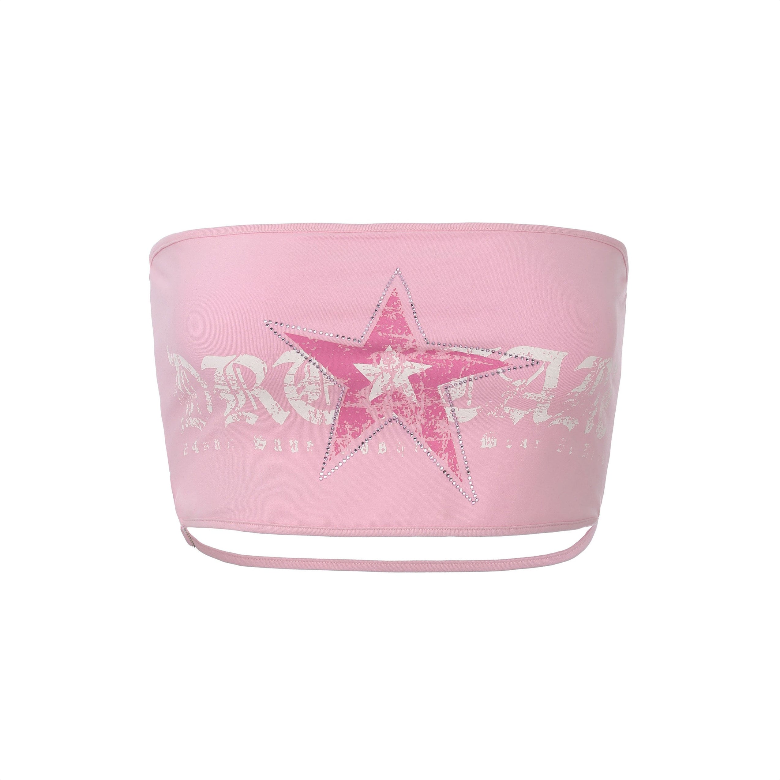 Punk Graphic Strapless Bustier