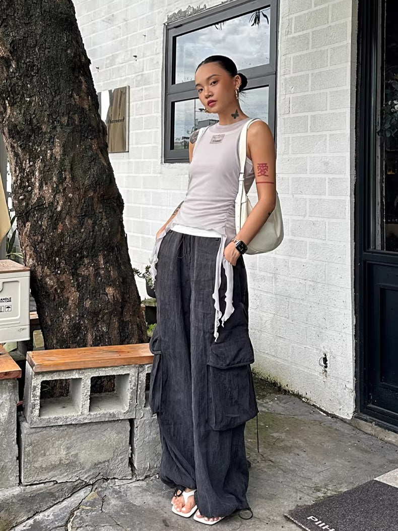 Relaxed TENCEL™ Wide-Leg Utility Pants