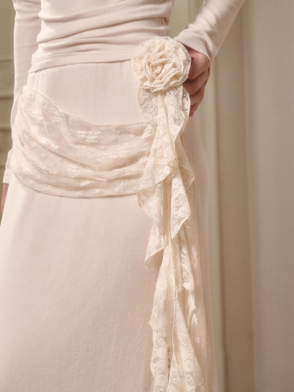 Breathe Lace Off-Shoulder Blouse &amp; Skirt Set