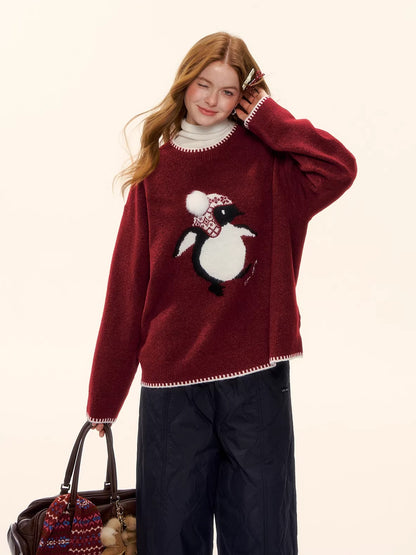 Jacquard Wool-Blend Knit Sweater