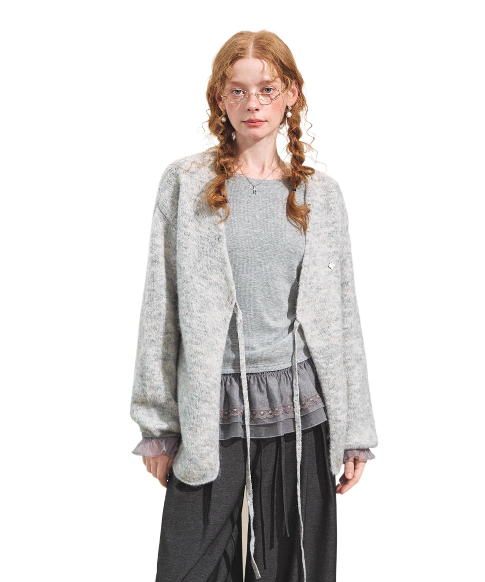 Bohemian Tie-Front V-Neck Cardigan