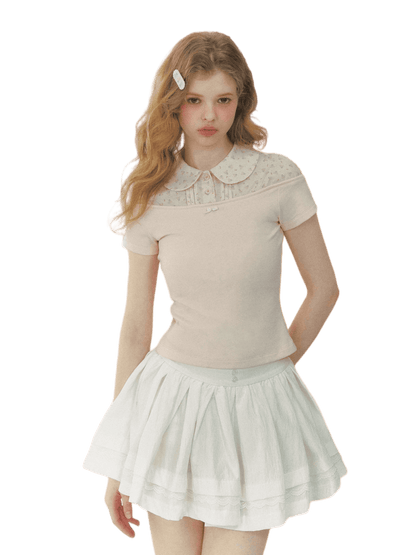 Elegant Prelude Floral Layered Shirt