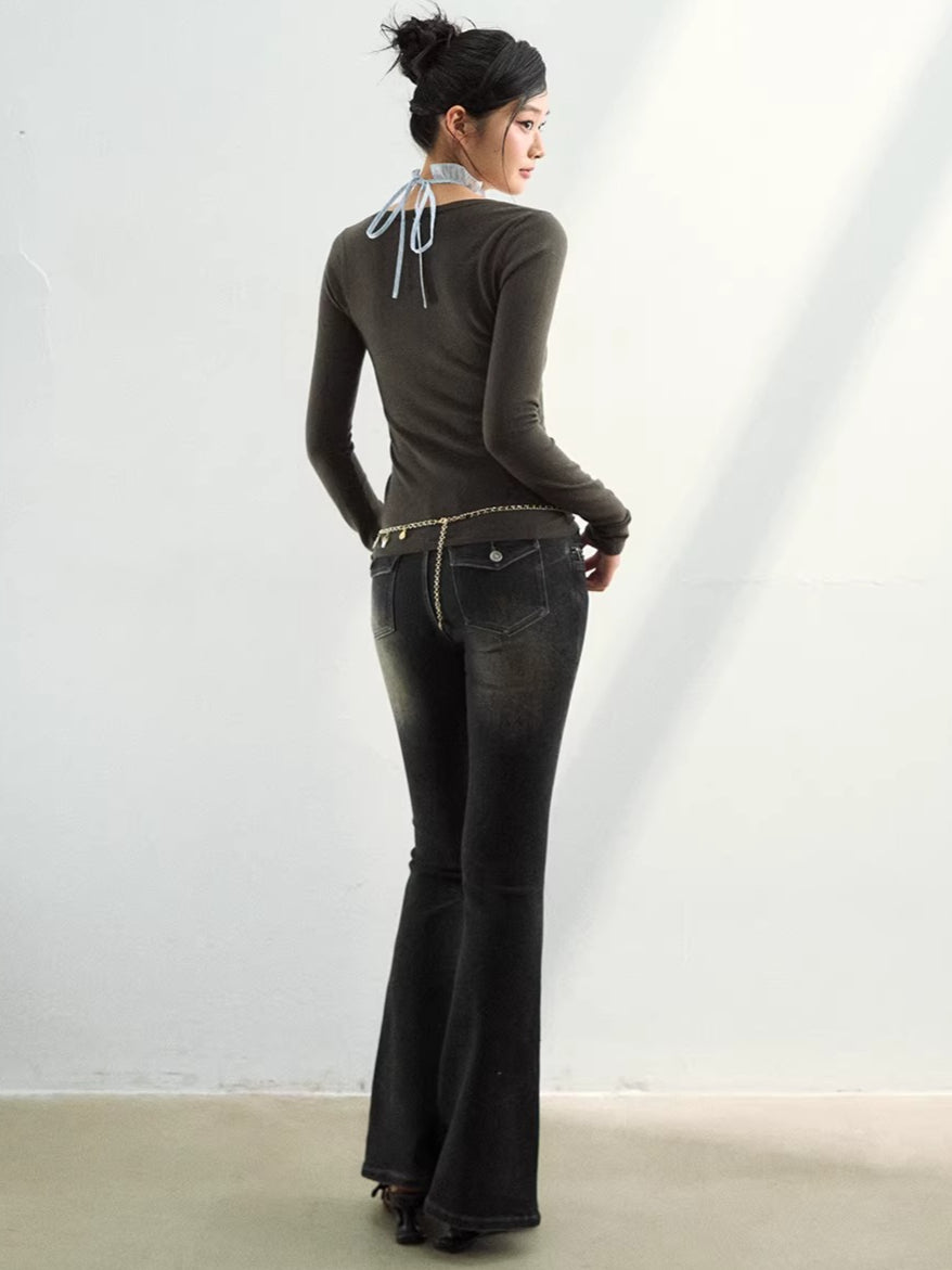 Patchwork Layered-Effect Knit Top