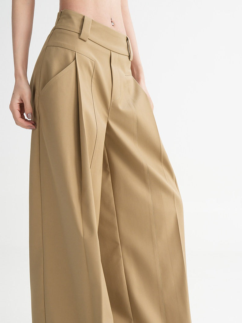 Relaxed Wide-Leg Tailored Trousers