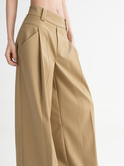 Relaxed Wide-Leg Tailored Trousers