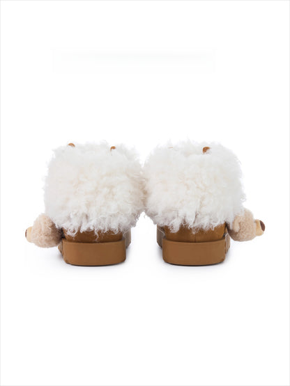 Plush Lined Platform Short Snow Boots