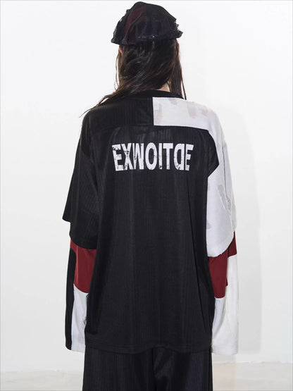 EXITMODE Textured Layered Sports Jersey Tee