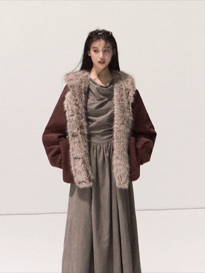 Tie-Detail Soft-Touch Long Dress