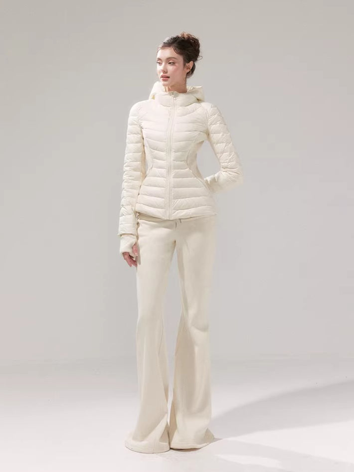 Lightweight 90% Down Quilted Stand-Collar Coat