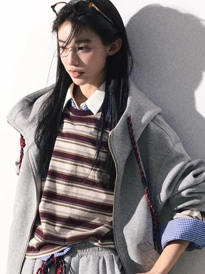 Miu-Inspired Varsity Sweatshirt &amp; Skirt Set