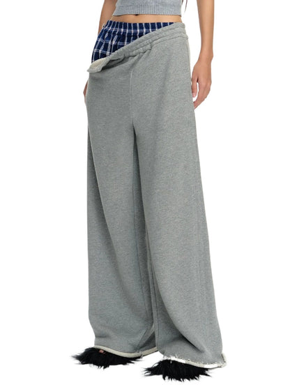 Two-Way Wear Illusion Two-Piece Sweatpants