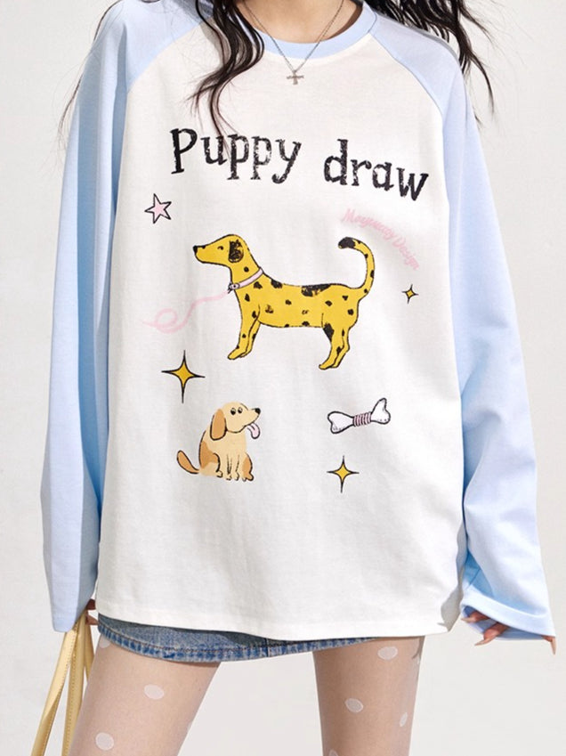 Dopamine Dog Print T-shirt