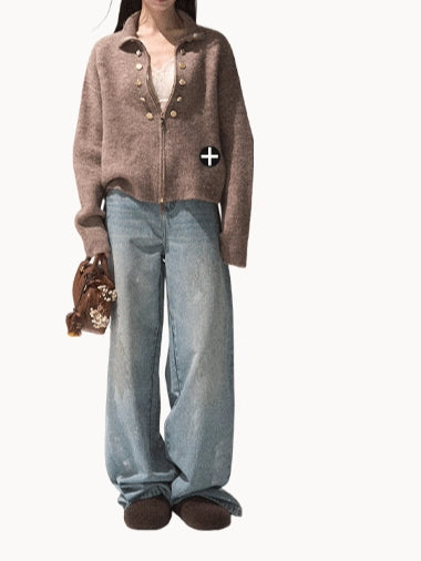 Vintage Straight-Leg Cotton Denim Jeans