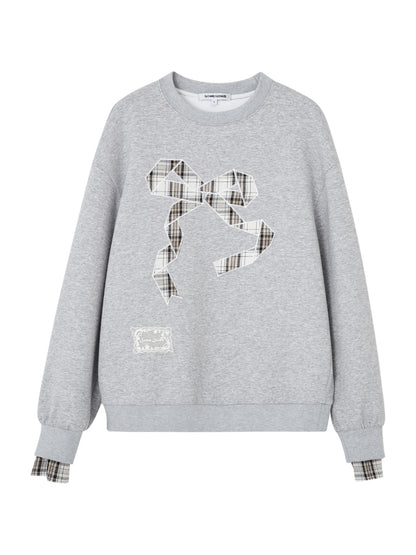 Embroidered Origami Bow Sweatshirt