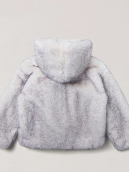 Cross Relic Oversized Faux Fur Hoodie