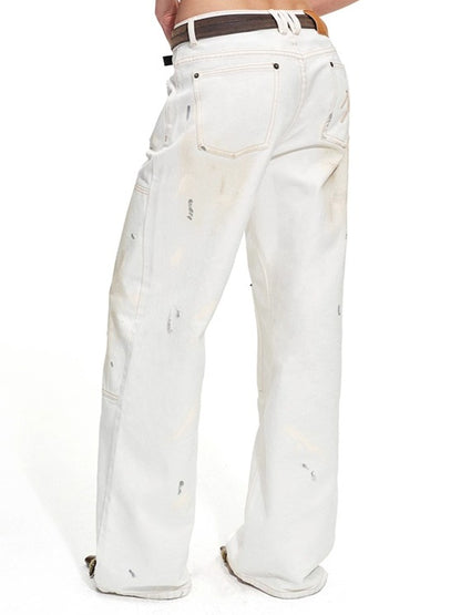 Polar Washed Twill Wide-Leg Jeans