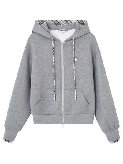 Fleece Lined Hooded Sweatshirt Jacket Set