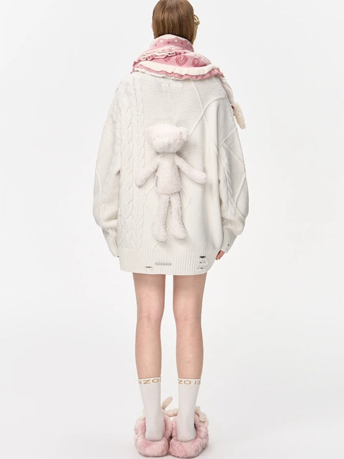 Layered Knit Cake Scarf