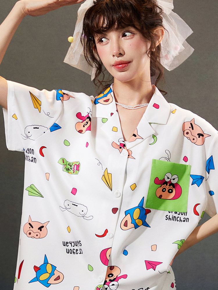 Crayon Shin-chan Ice Silk Loungewear Set