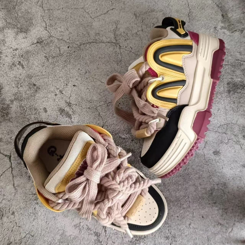 Turmeric Purple Chunky Casual Sneakers