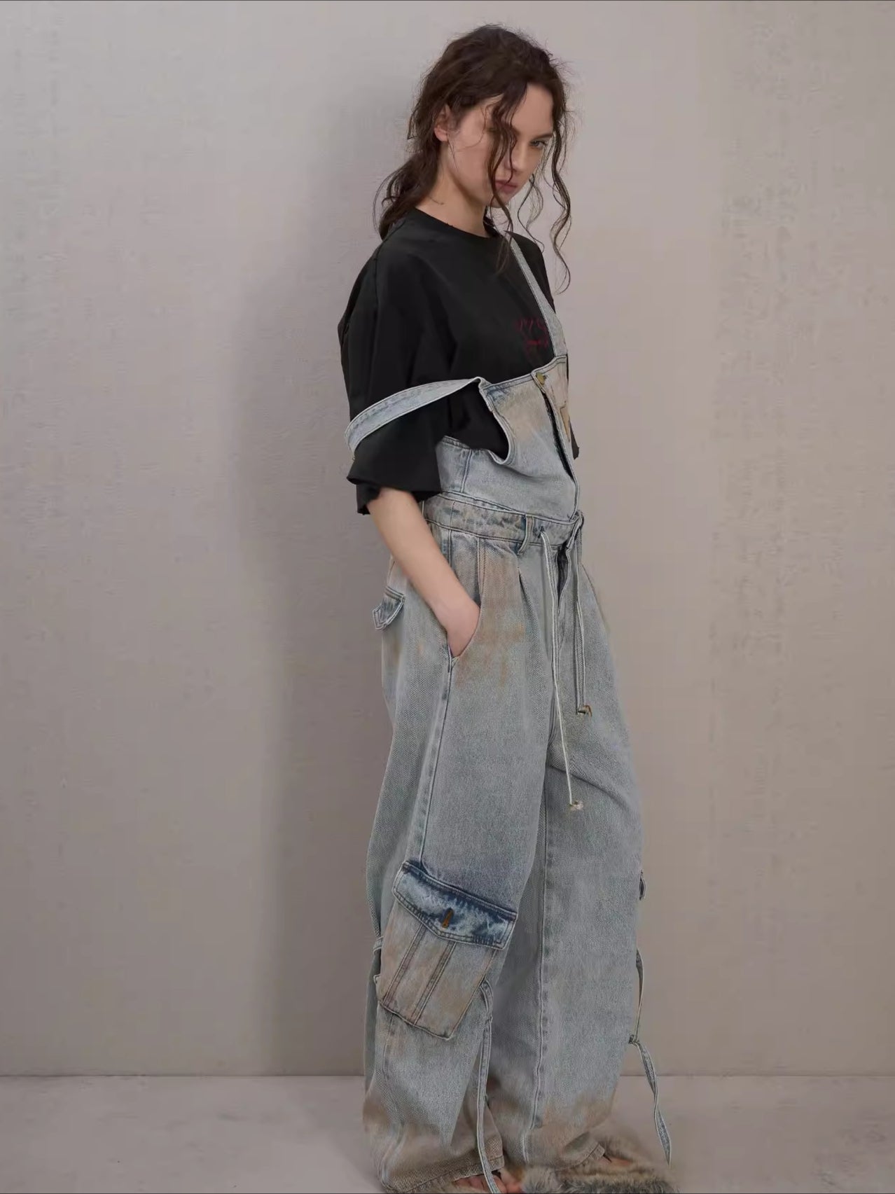 Spray-Wash Utility Pocket Relaxed Overalls