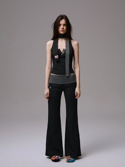 Polka Dot Stripe Double-sided Scarf - CHINASQUAD