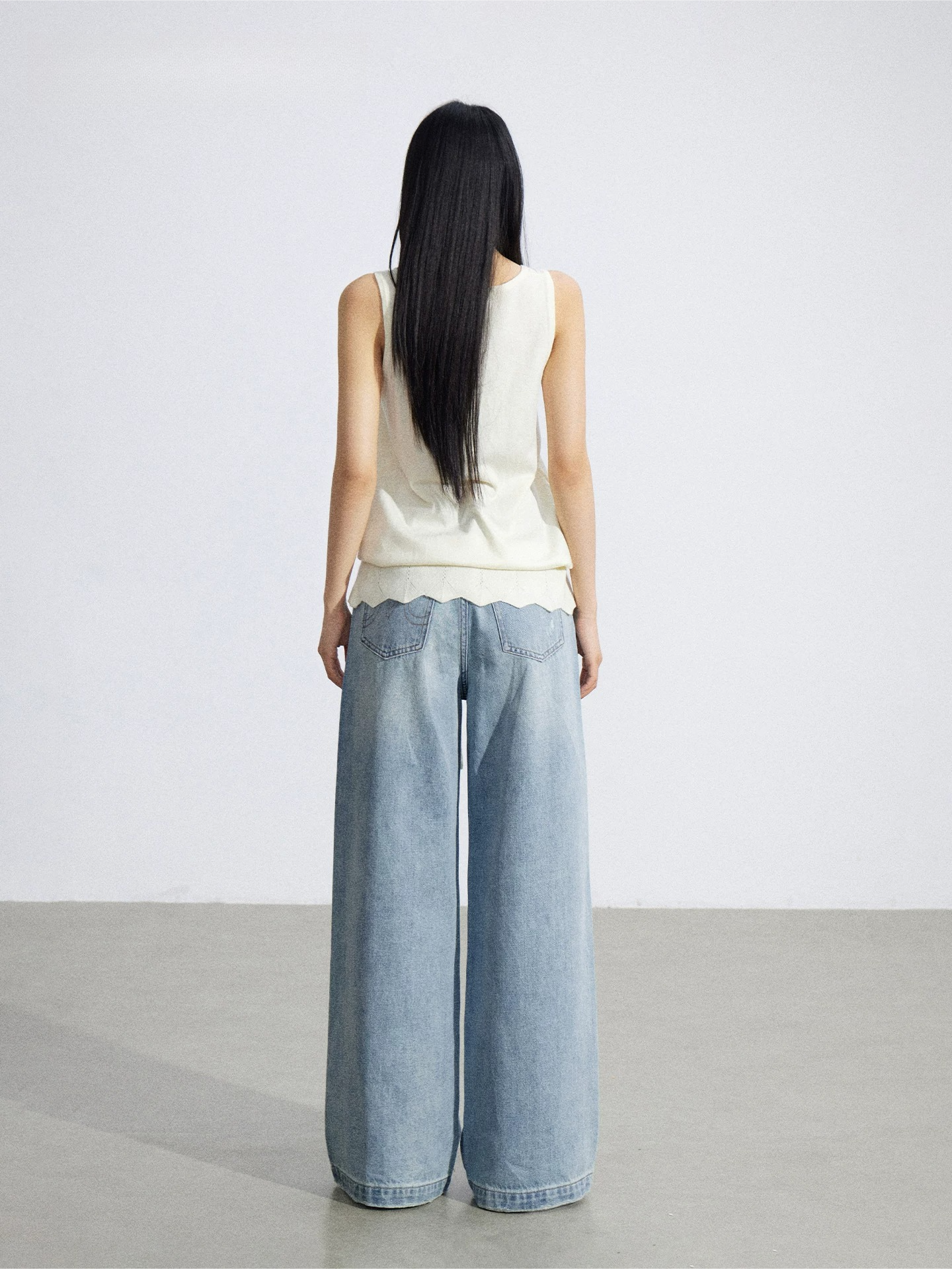 Drawstring Ruched Knit Tank Top