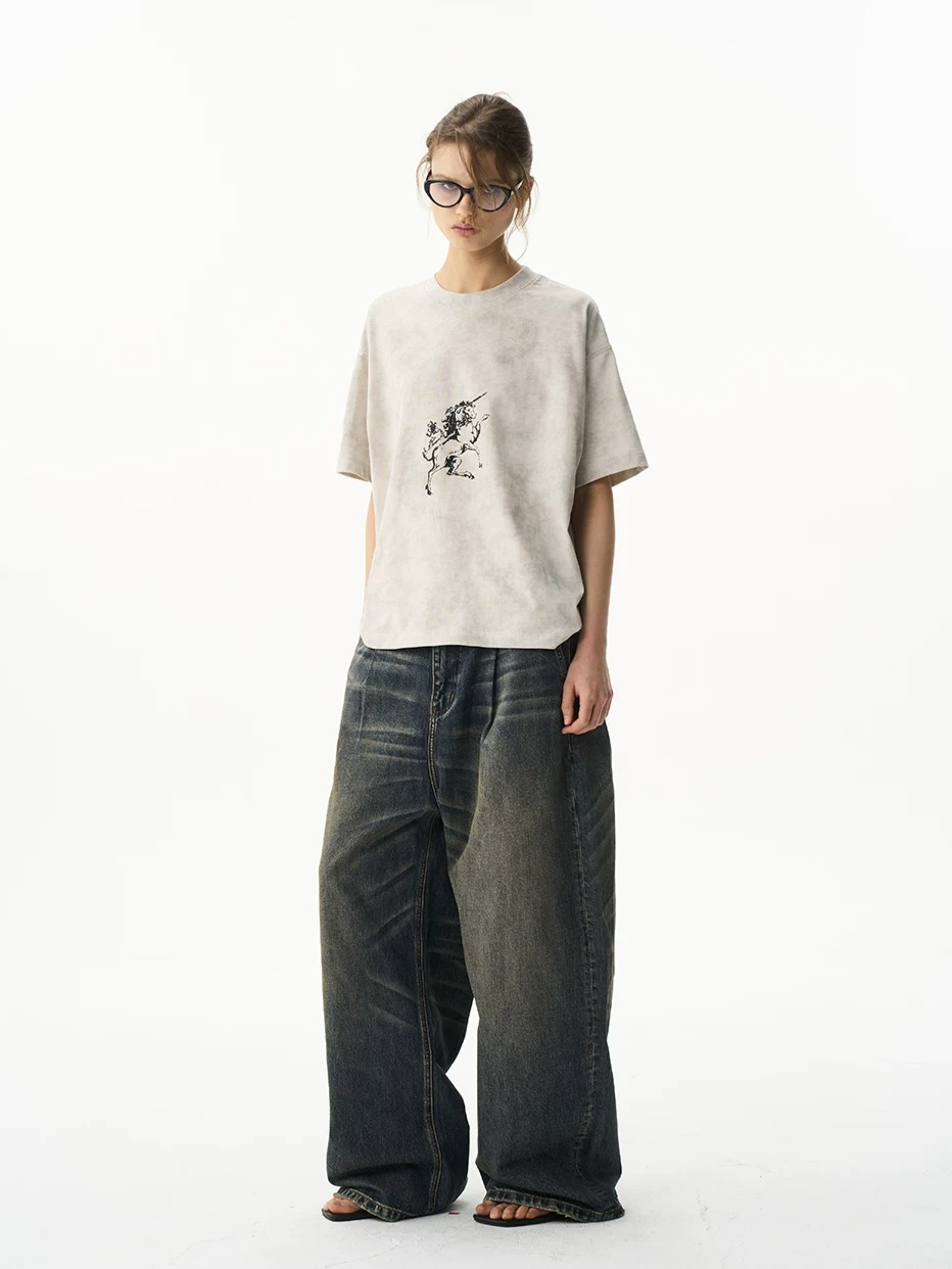Waxed Unicorn Graphic T-Shirt