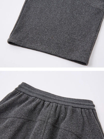 Fleece Curved-Leg Relaxed Pants