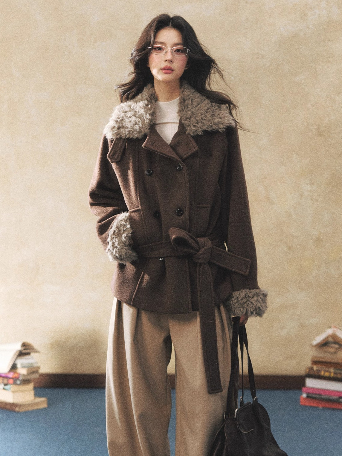 Double-Breasted Wool-Blend Jacket