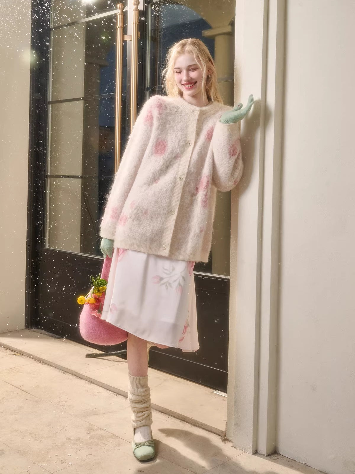 Merino Wool-Blend Knit Jacket