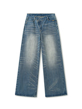 Washed Denim Low-waist Wide-leg Pants - CHINASQUAD