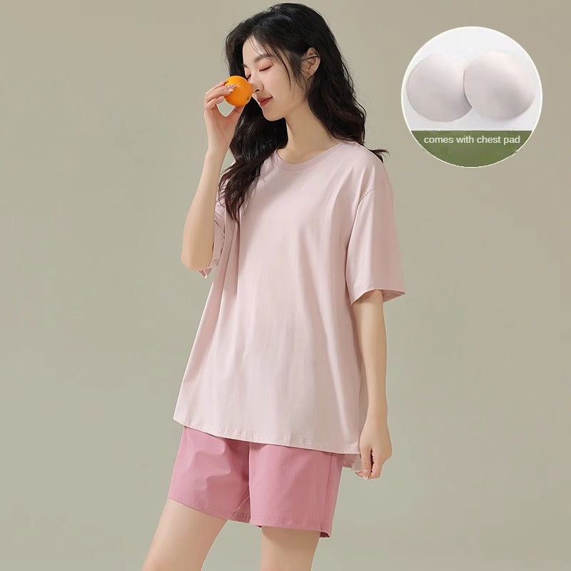 Solid Color Cool Modal Pajamas Set