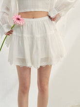 White Lace Panel Hooded Coat & Skirt Set - CHINASQUAD