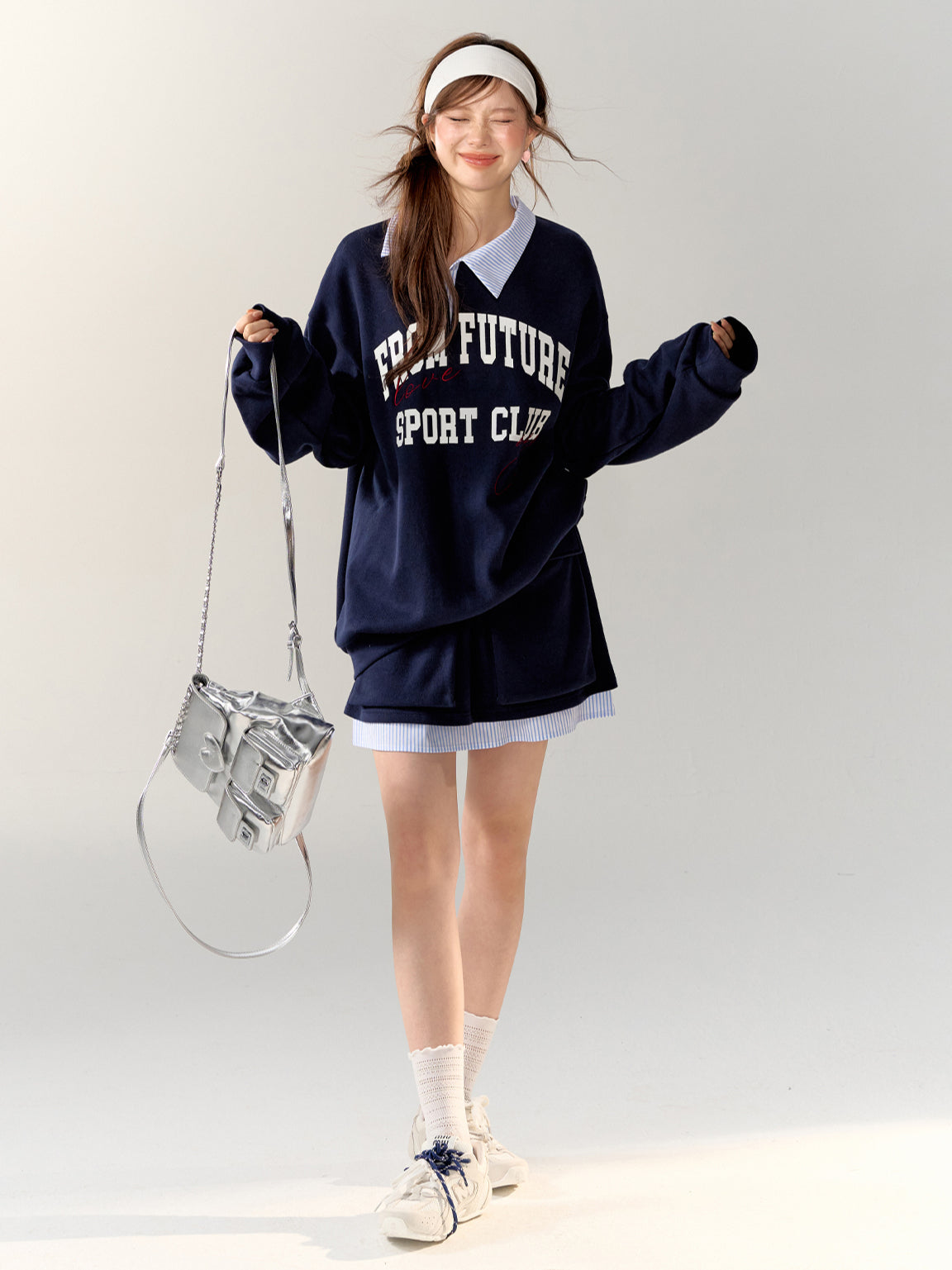 American College Style Sports Sweatshirt