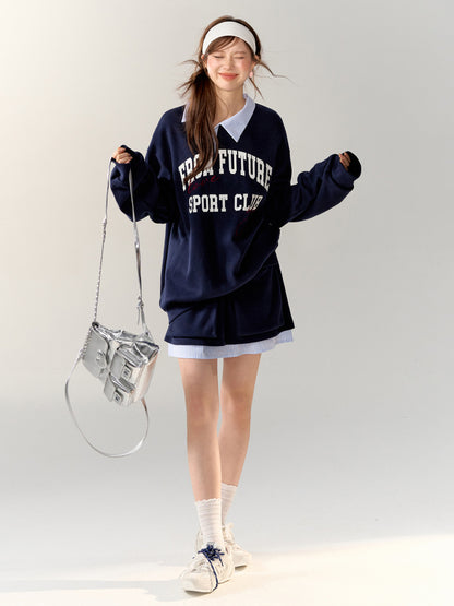 American College Style Sports Sweatshirt